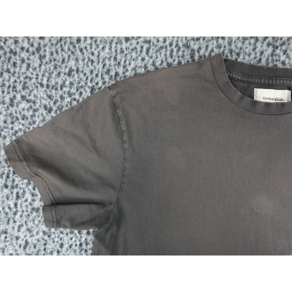 Critical Slide Mens Graphic Tee Medium Charcoal Black Palm Tree Surf Shirt - Picture 2 of 12